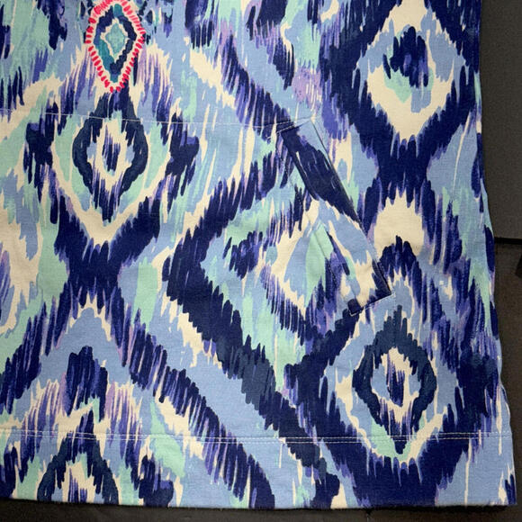 Lilly Pulitzer Preppy Designer Classic Geometric Quarter Zip Popover Small - Picture 6 of 14